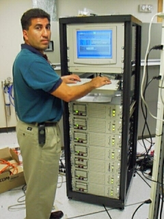 Steve working on a Compaq server