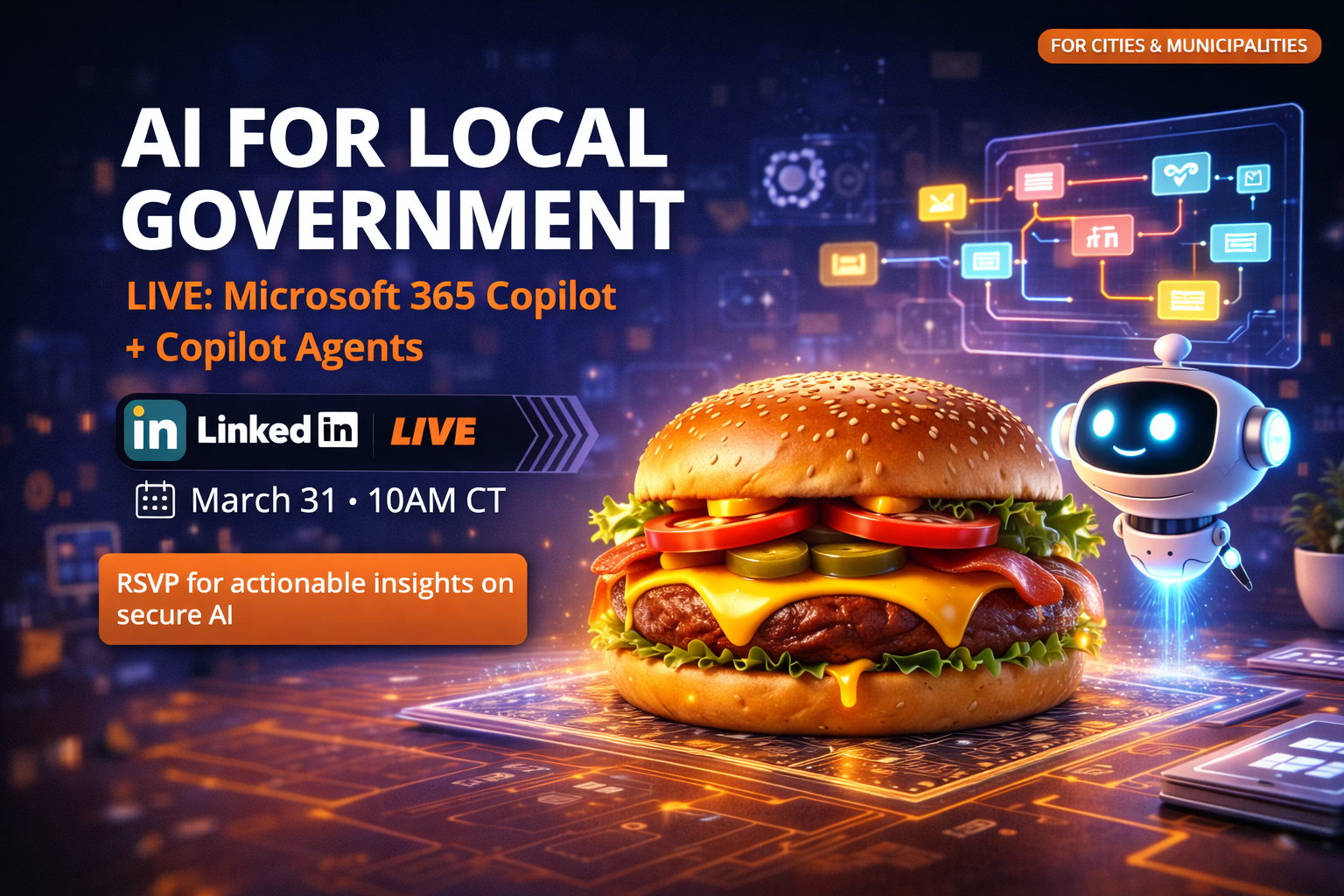 AI for Local Government in Texas — LinkedIn Live event banner