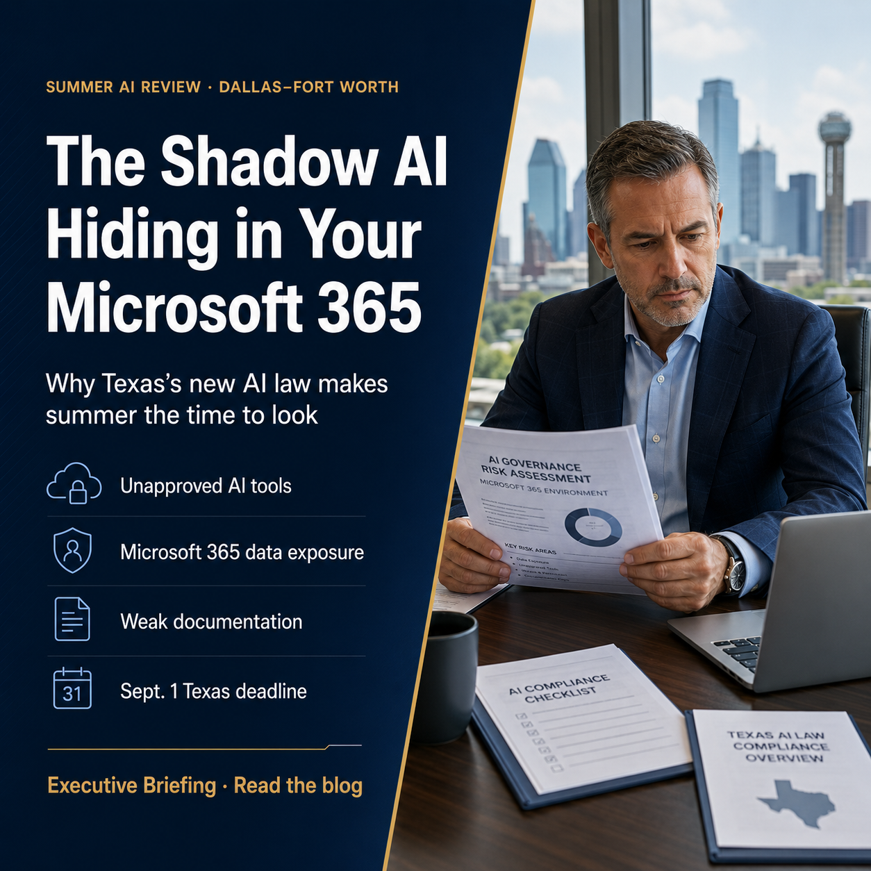 The Shadow AI Hiding in Your Microsoft 365, and Why Texas's New AI Law Makes This Summer the Time to Look